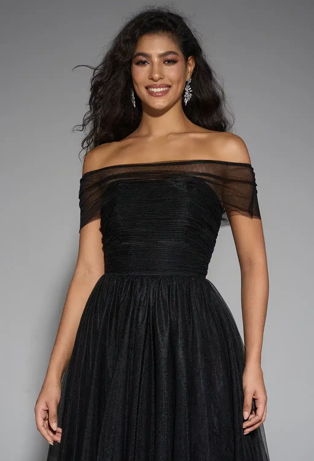 AW Hope Dress, Black Tulle Ankle Length Straight Neckline New Arrivals! | AW.Bridal AW Hope Dress, Black Tulle Ankle Length Straight Neckline New Arrivals! | AW.Bridal