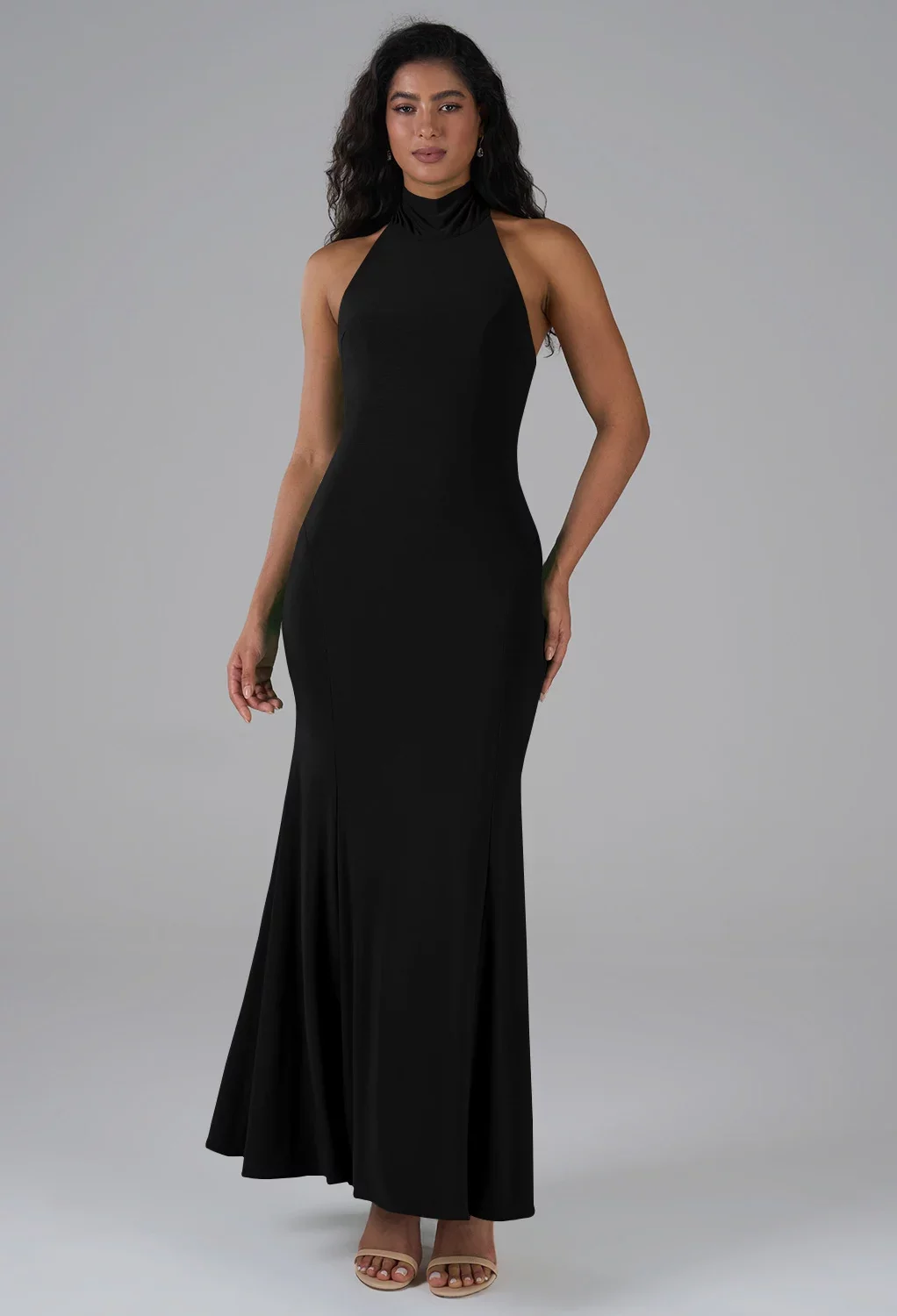 knee length dresses for ladies See Through Lace Evening Dress,Mermaid Black Prom Dress,PD00521, US24W / Black