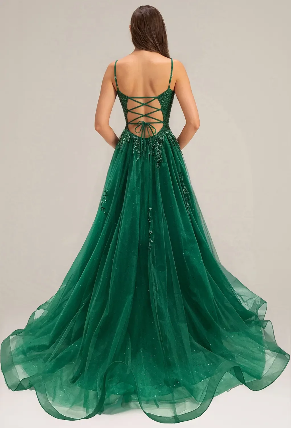 frank and oak green dress Princess Polly Women's Frederica Plunge Neck Maxi Dress - Green main image 1