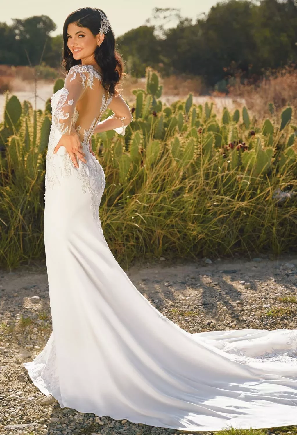 AW Eleanor Wedding Dress, Satin Bateau Neckline Wedding