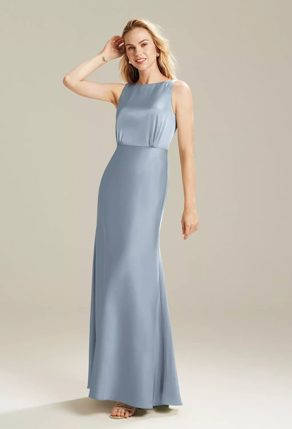 slate blue color dress Melrose Maxi Slip - Price:Bespoke Garment 18728 Category suede boots Baby Girl First Birthday