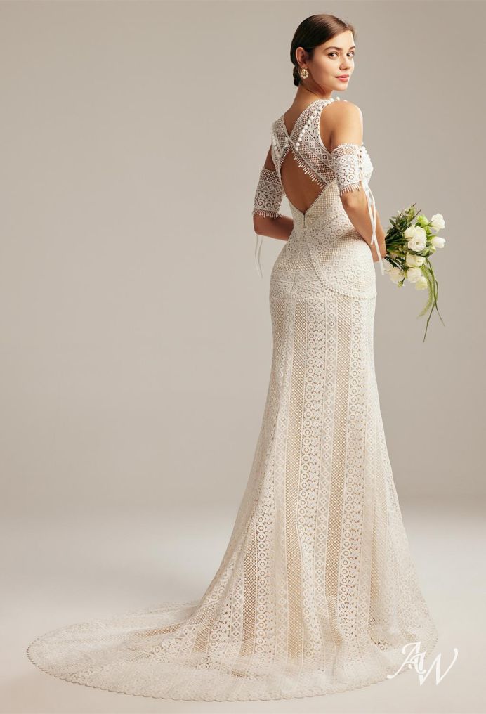 超格安一点 Mayer AW Wedding Wedding V-Neck Length Floor Lace Dress, トップス