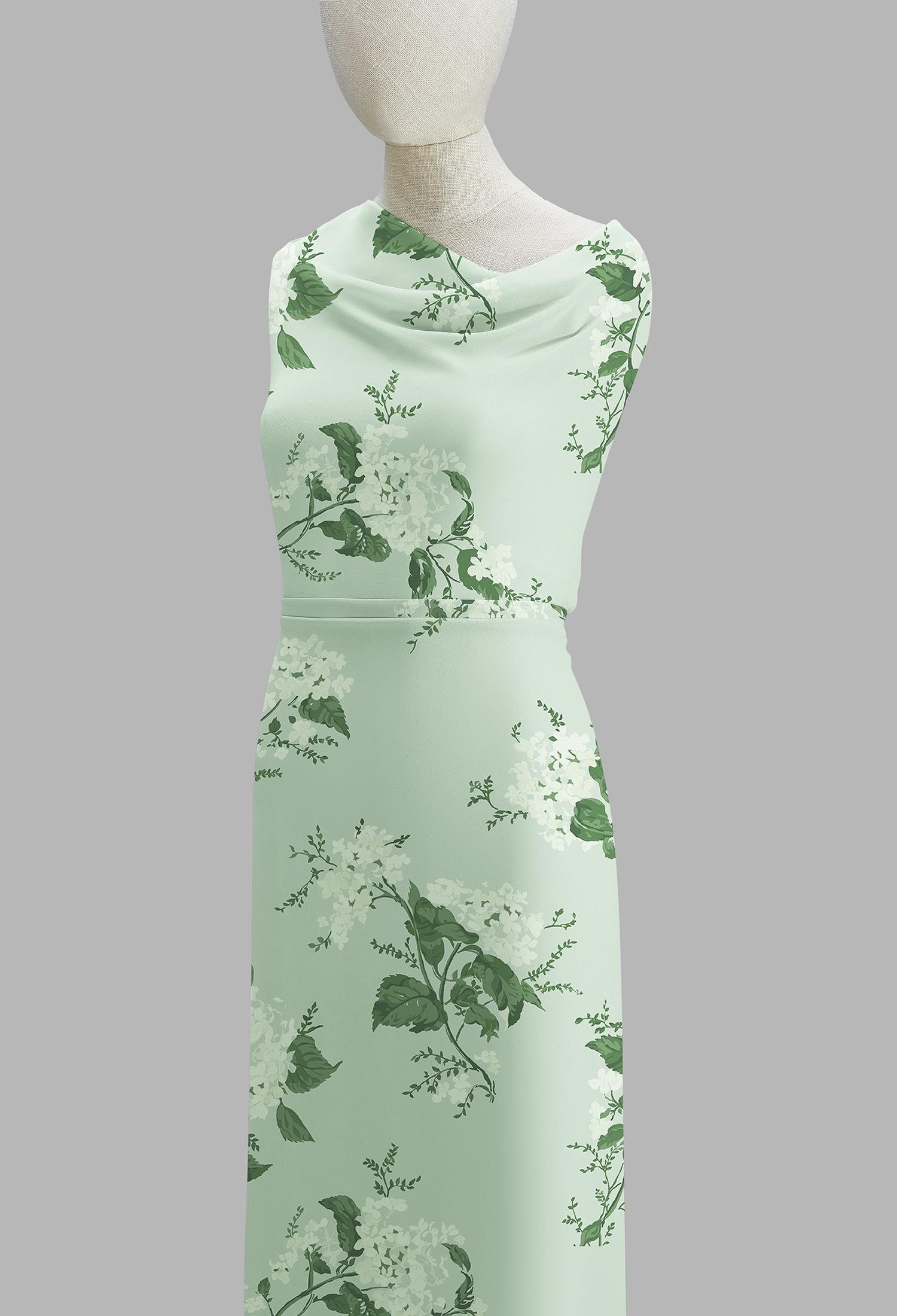 AW Chiffon Fabric for Fashion Dress Sage Garden Party