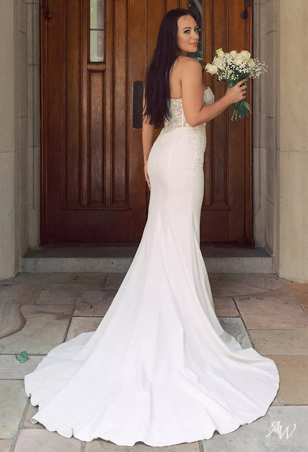 AW Moira Wedding Dress, Satin Floor Length Sweetheart Neckline Wedding  Dresses | AW.Bridal