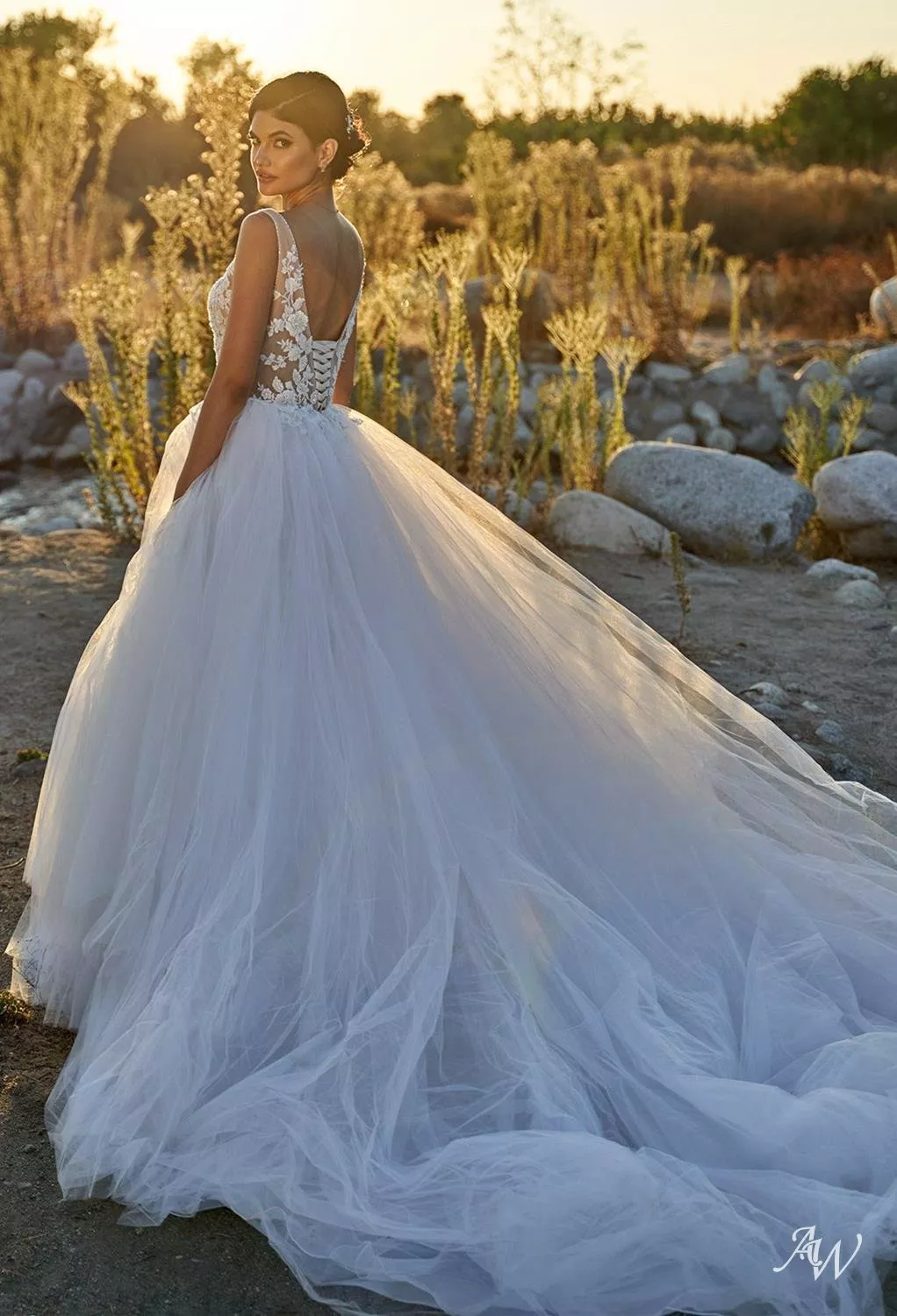 AW Jacqueline Wedding Dress, Tulle V-Neck Wedding Dresses | AW.Bridal