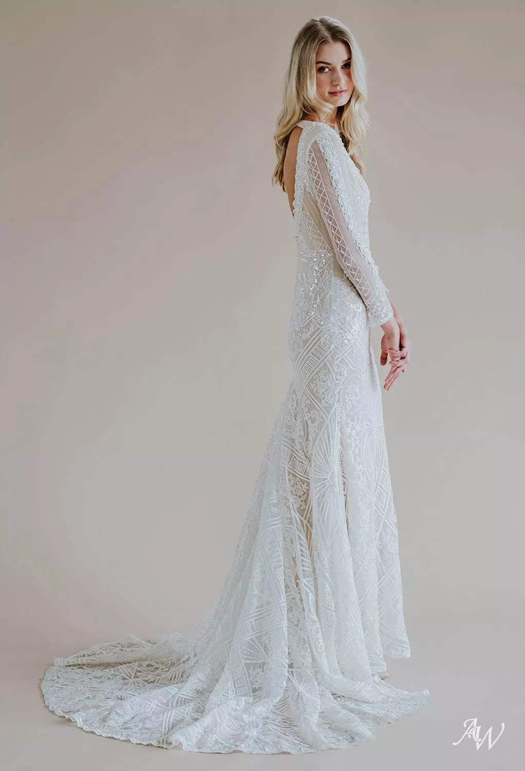 AW Esther Wedding Dress, Tulle V-Neck Wedding Dresses | AW.Bridal
