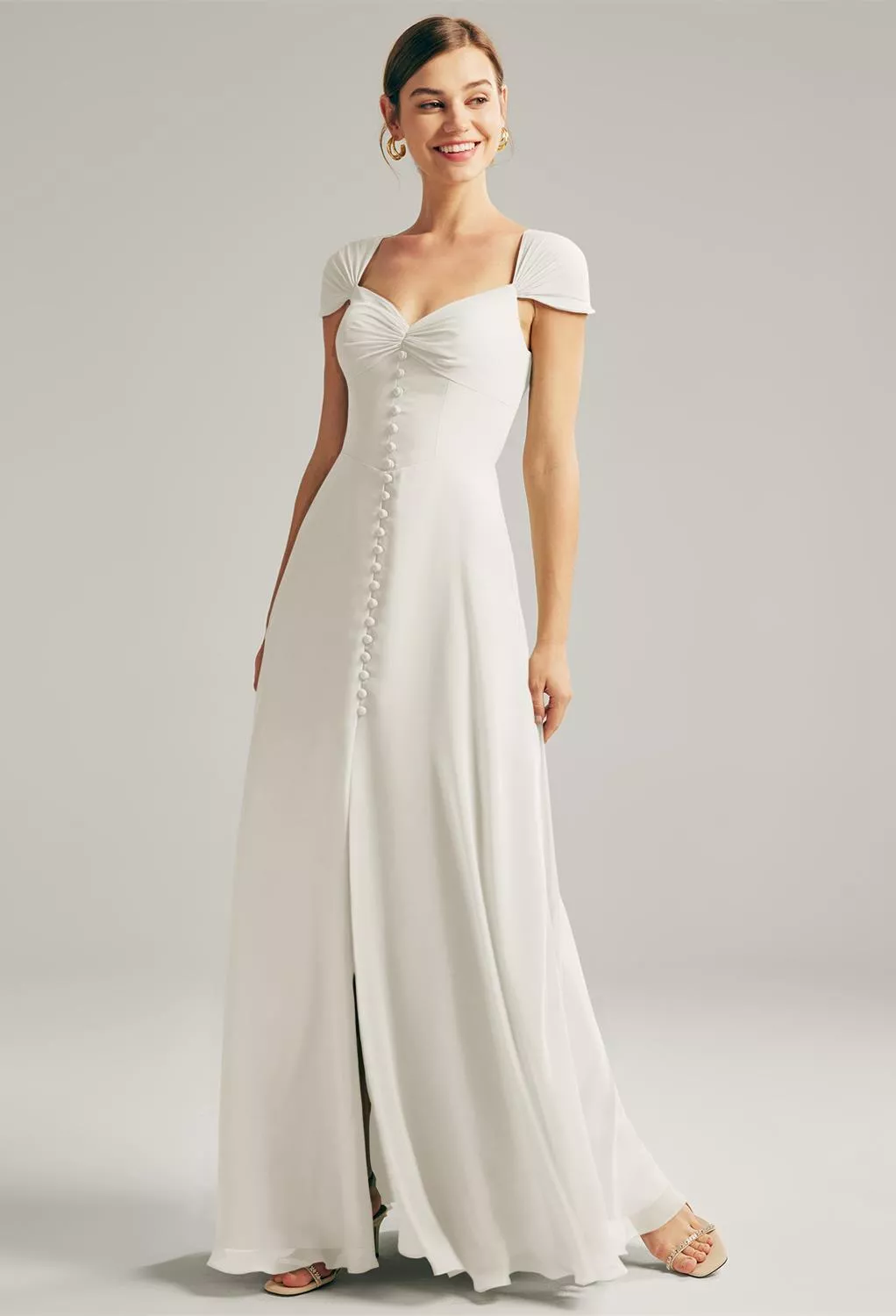 prom & homecoming dresses A-line Scoop Ivory See Through Beaded Short Dress Dres – SELINADRESS Modern Wedding Dress If time is not JJ's House Hilaria A-line Style:2023SP495 BTC