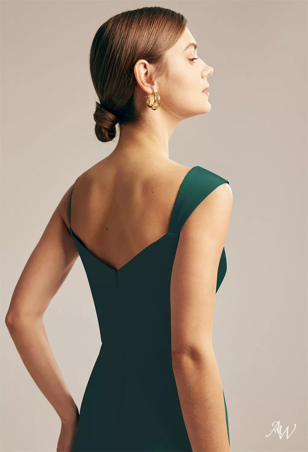 hunter green sheath dress AW.Bridal Mermaid Scoop/U-Neck Floor Length Sleeveless Satin Pearls Rhinestones/Crystal Long Bridesmaid Dresses Dress Hunter Green Plus Size 16