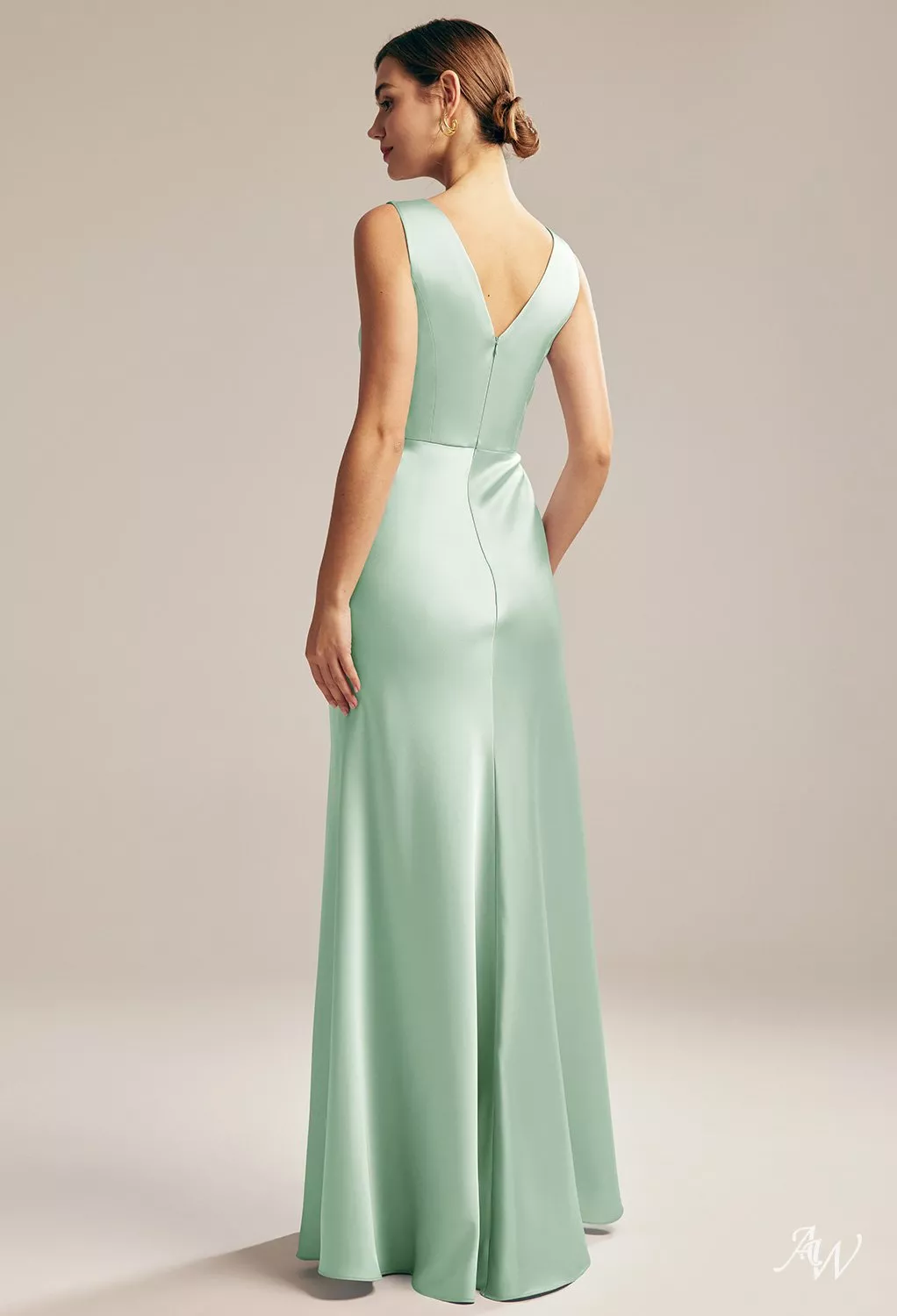 dyeable bridesmaid dresses Ever-Pretty Lantern 3/4 Sleeve Split Tulle Maxi Bridesmaid Dress