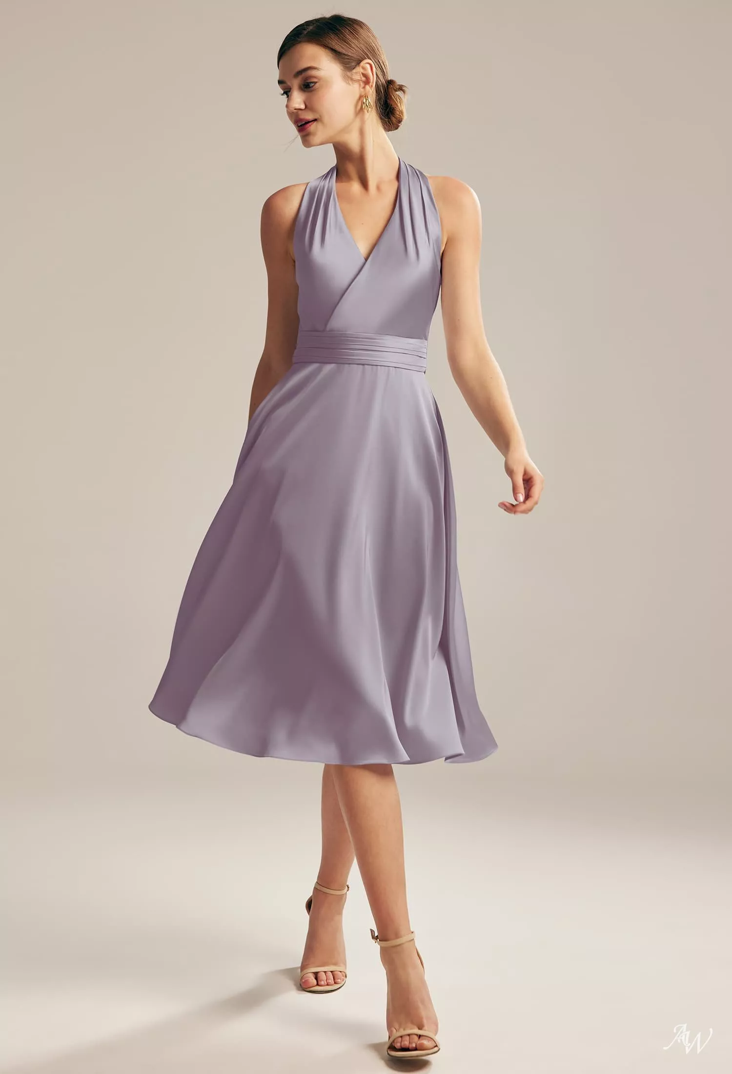 sachin and babi light blue dress Halter Neck Gown With Flowing Train 43280