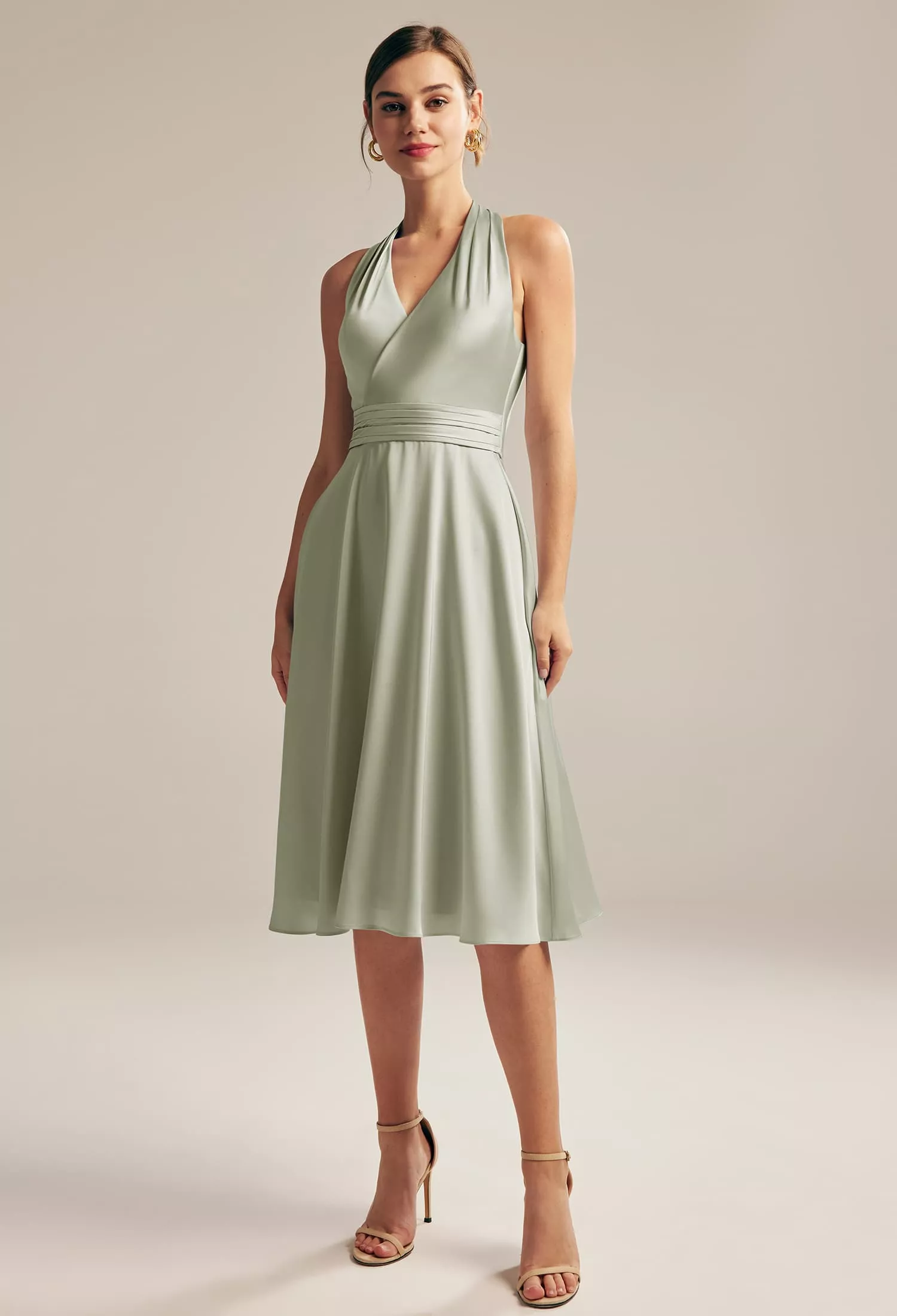 Sage Green, Dusty Sage Short Bridesmaid Dresses | AW.Bridal