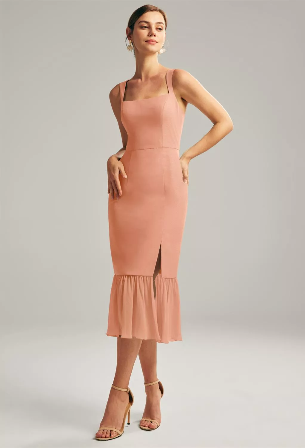 Peach Pink Graduation Dresses | AW.Bridal