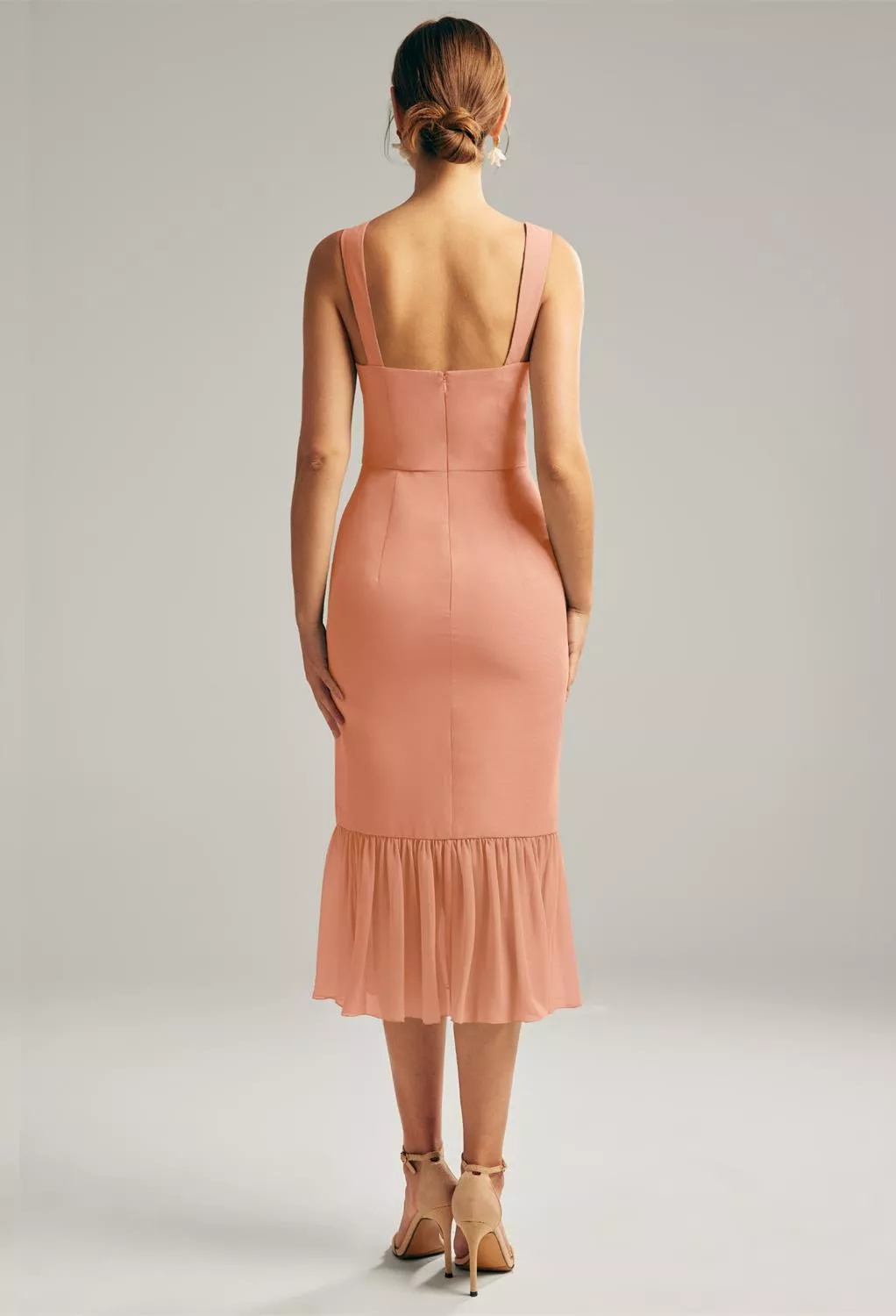 Peach Pink Graduation Dresses | AW.Bridal