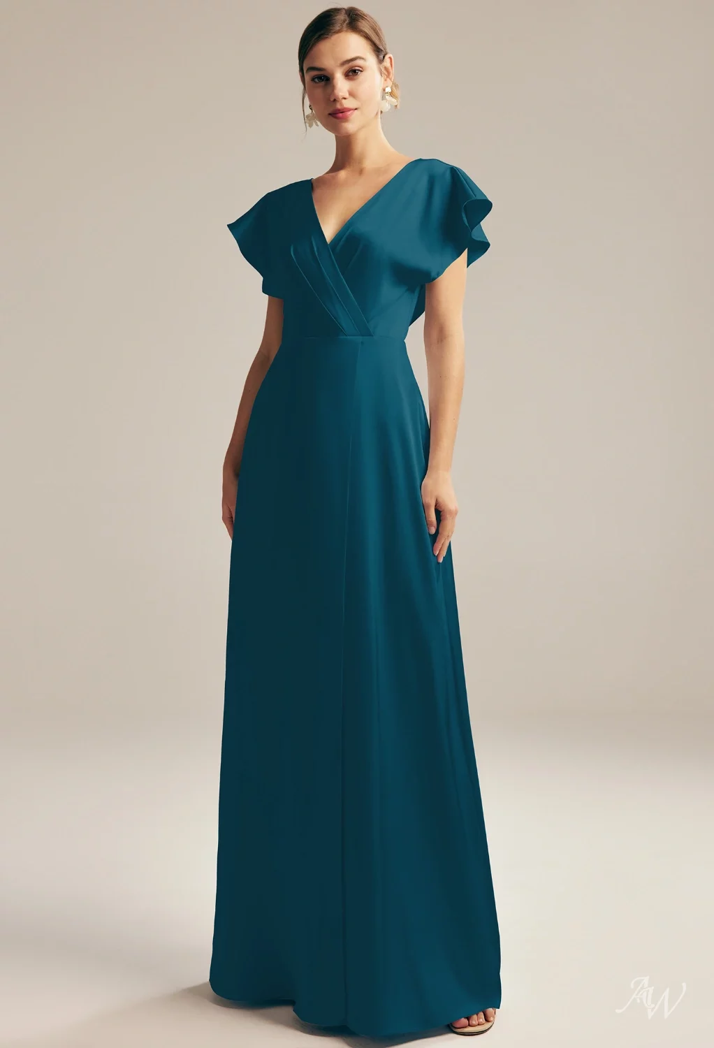 chinese dress ladies Sleeveless A Line Wholesale Bridesmaid Dresses with Deep V Neck main image 0
