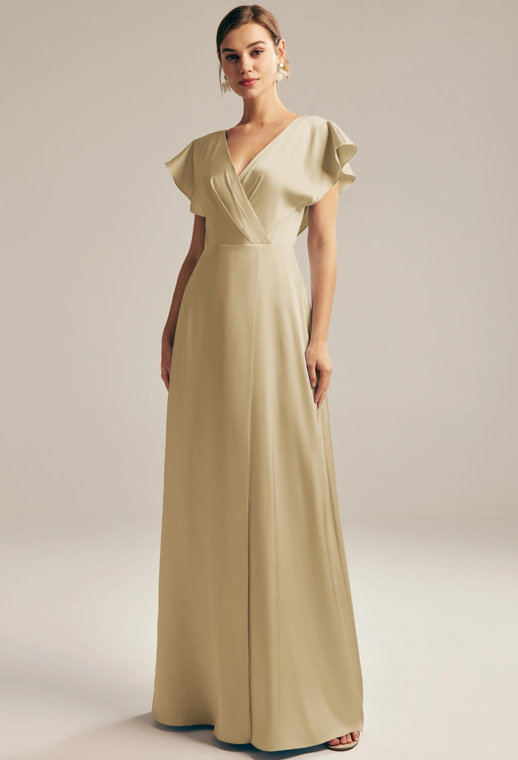 gold satin maternity dress Maternity Gwen Satin Dress