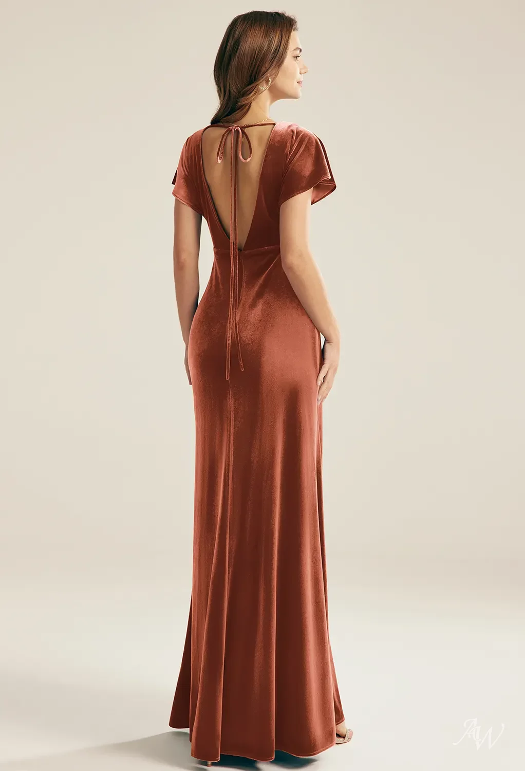 AW Meara Burnt Orange Bridesmaid Dresses image2