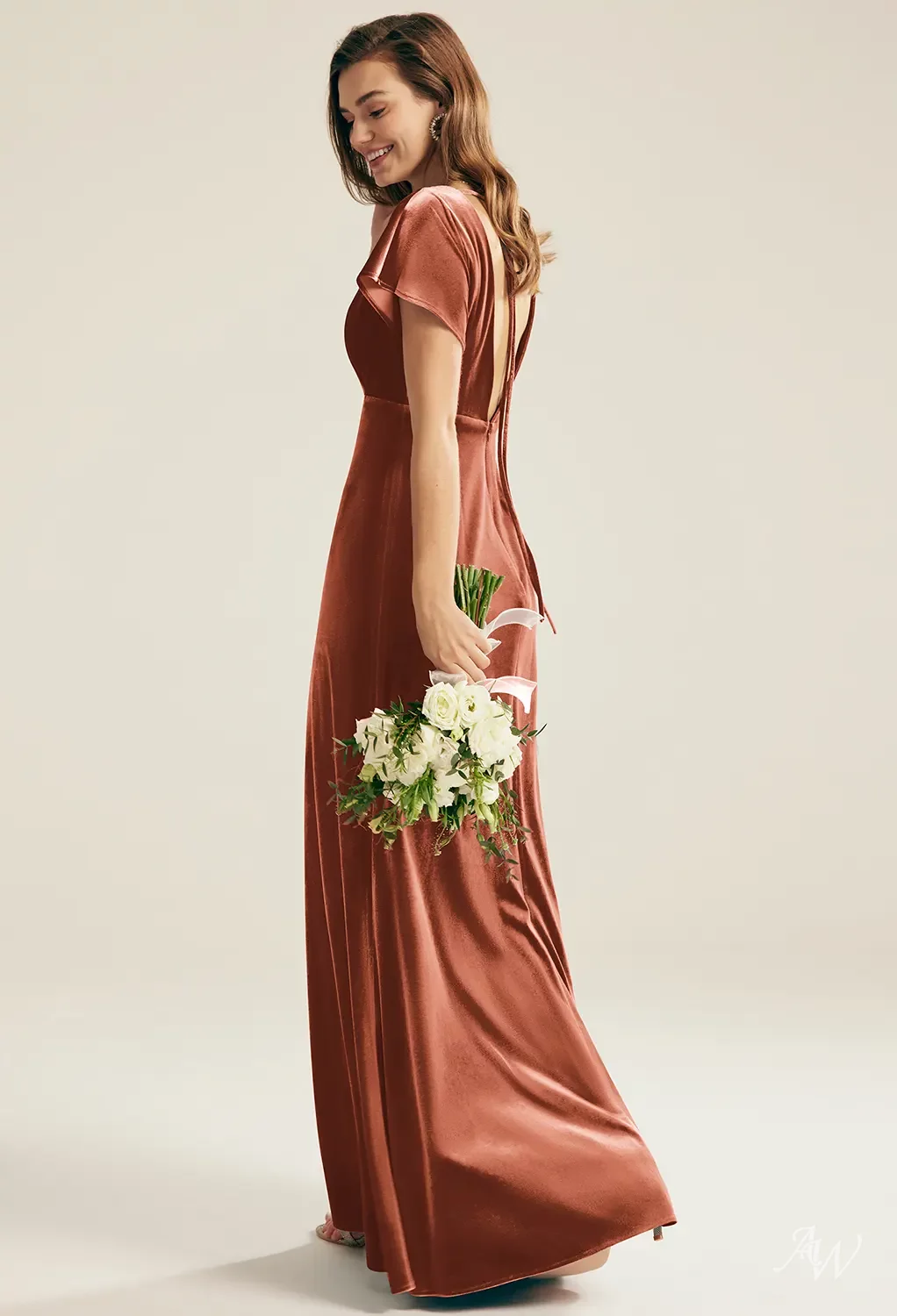 AW Meara Burnt Orange Bridesmaid Dresses image3