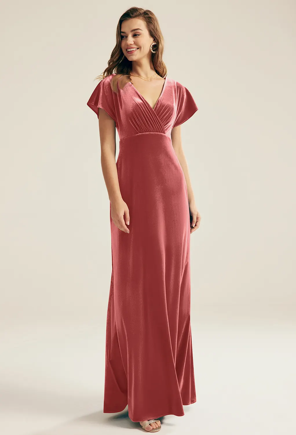 AW Meara Dusty Rose  Plus Size Dresses
