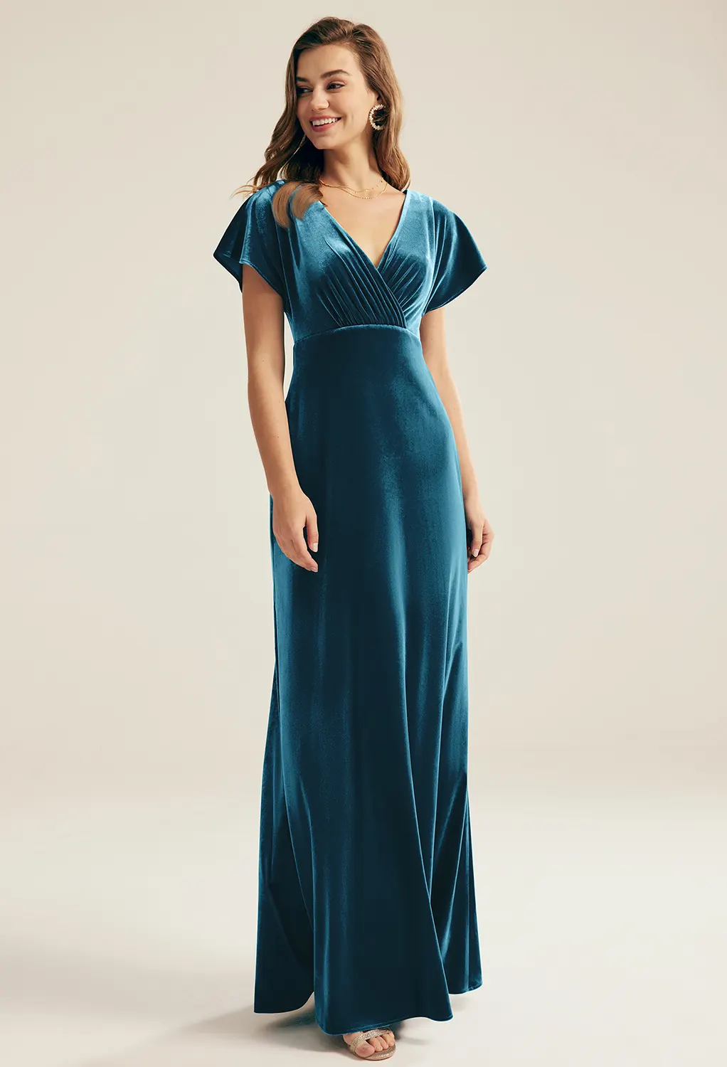 midnight bridesmaid dress Dark Blue Long Prom Dress, Blue Tulle Bridesmaid Dresses Custom Size / Dark Blue