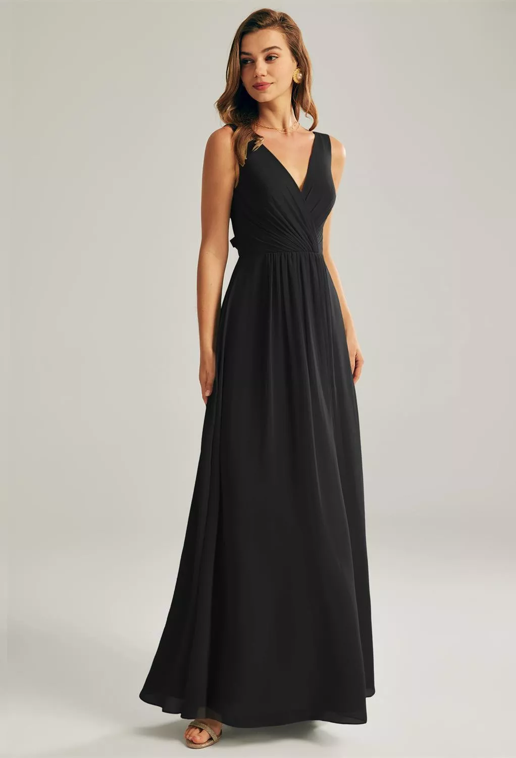 black satin maternity bridesmaid dress Azazie Rhea Stretch Satin Dress