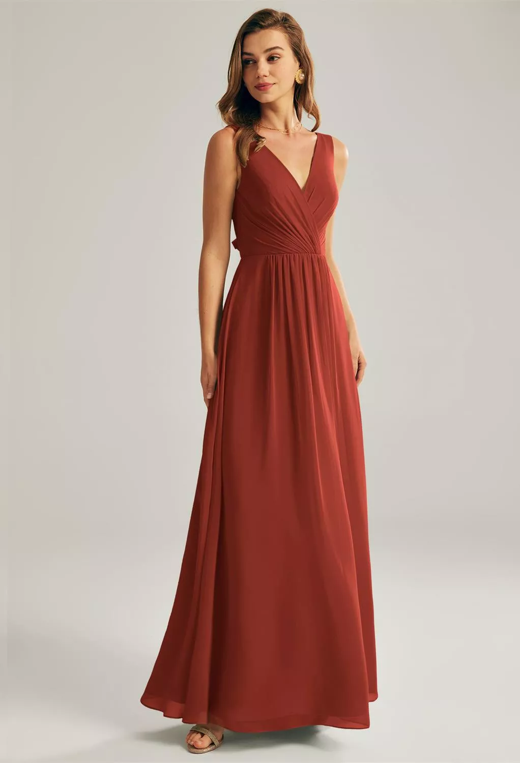 Rust Maternity Bridesmaid Dresses