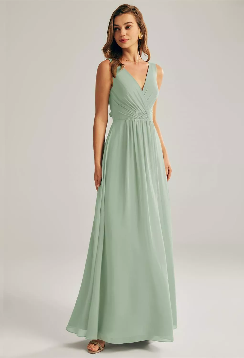 Sage Green, Dusty Sage Maternity Bridesmaid Dresses | AW.Bridal