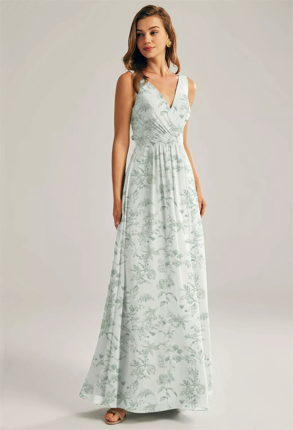 Verdant Wilds, Green Floral Maternity Bridesmaid Dresses | AW.Bridal