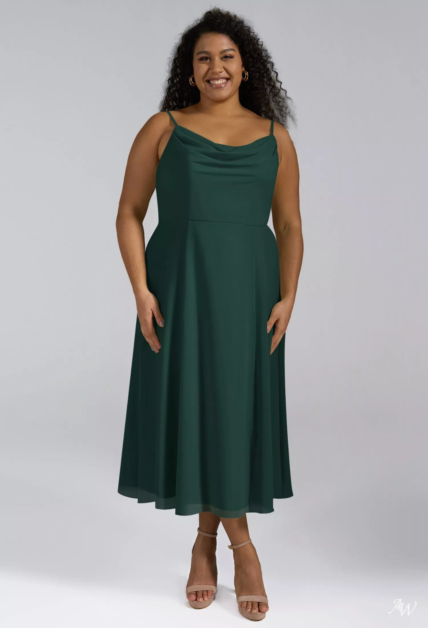 AW Maribel Dark Emerald Bridesmaid Dresses | AW.Bridal