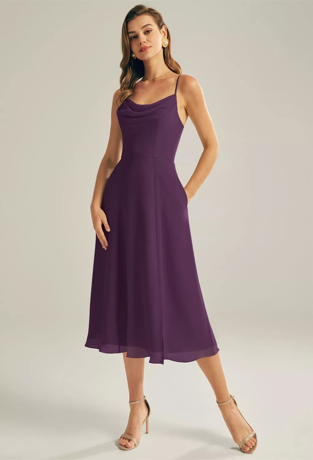 Grape Plus Size Wedding Guest Dresses | AW.Bridal