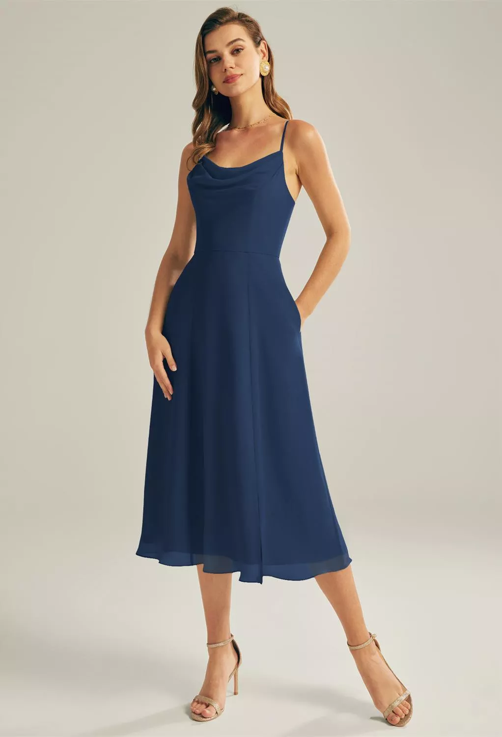 sachin and babi light blue dress Navy Blue Dresses main image 1