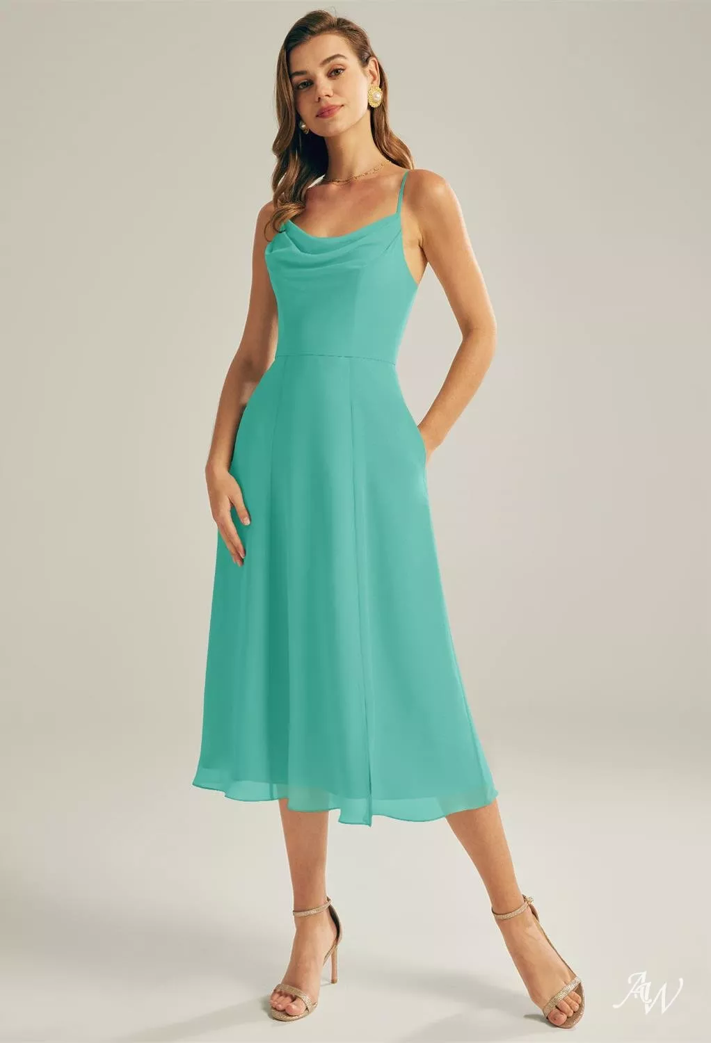 sachin and babi light blue dress Belsoie Bridal Tiffany Chiffon Bridesmaid Belsoie Bridesmaid Dresses Belsoie  By main image 1