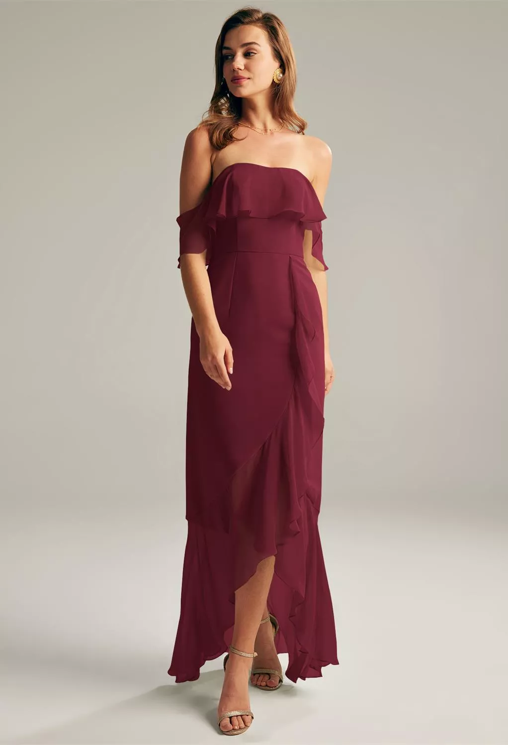 Burgundy Country Wedding Guest Dresses