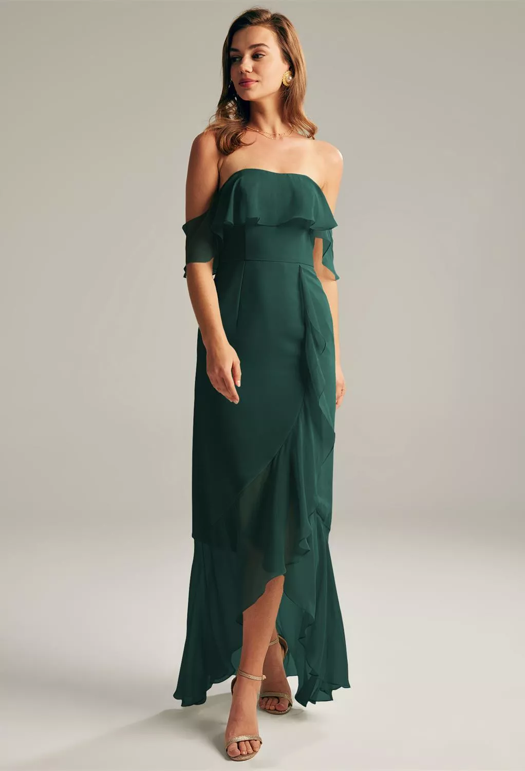 Dark Emerald Garden Wedding Guest Dresses | AW.Bridal