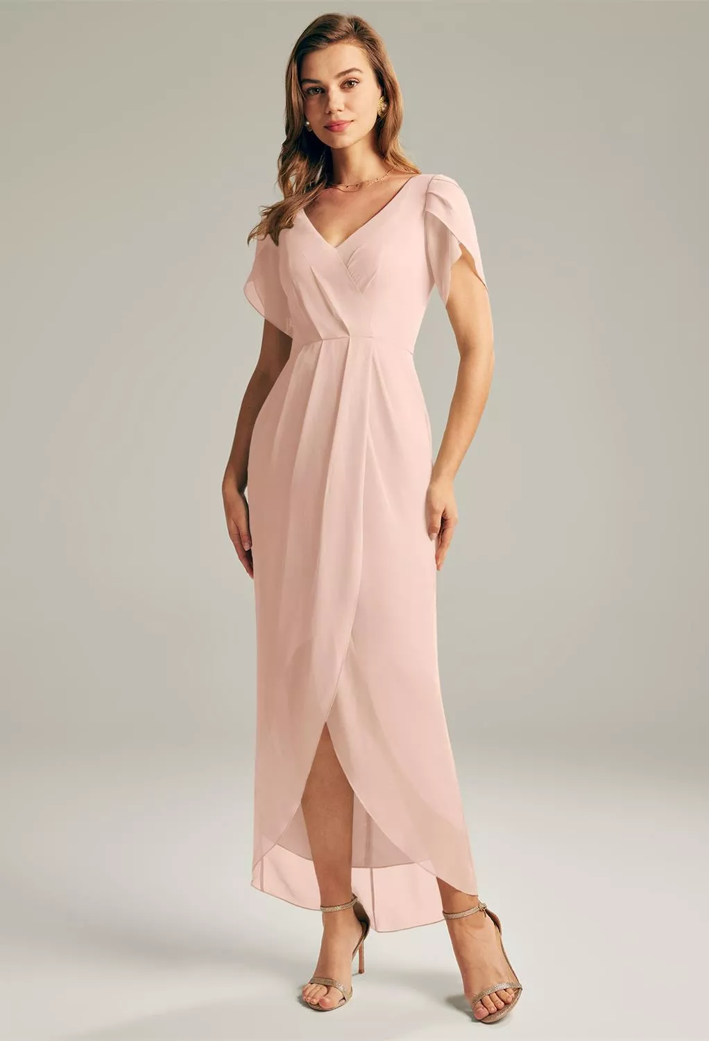Pearl Pink Casual Wedding Guest Dresses