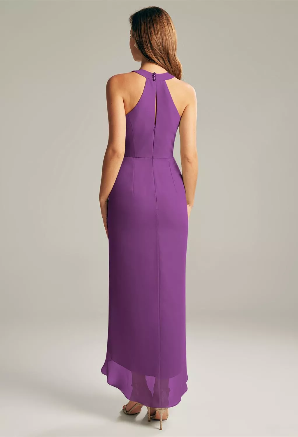 stretchy dress pants Lucinda Purple Floral Cut Out Maxi Dress - US 8 main image 1
