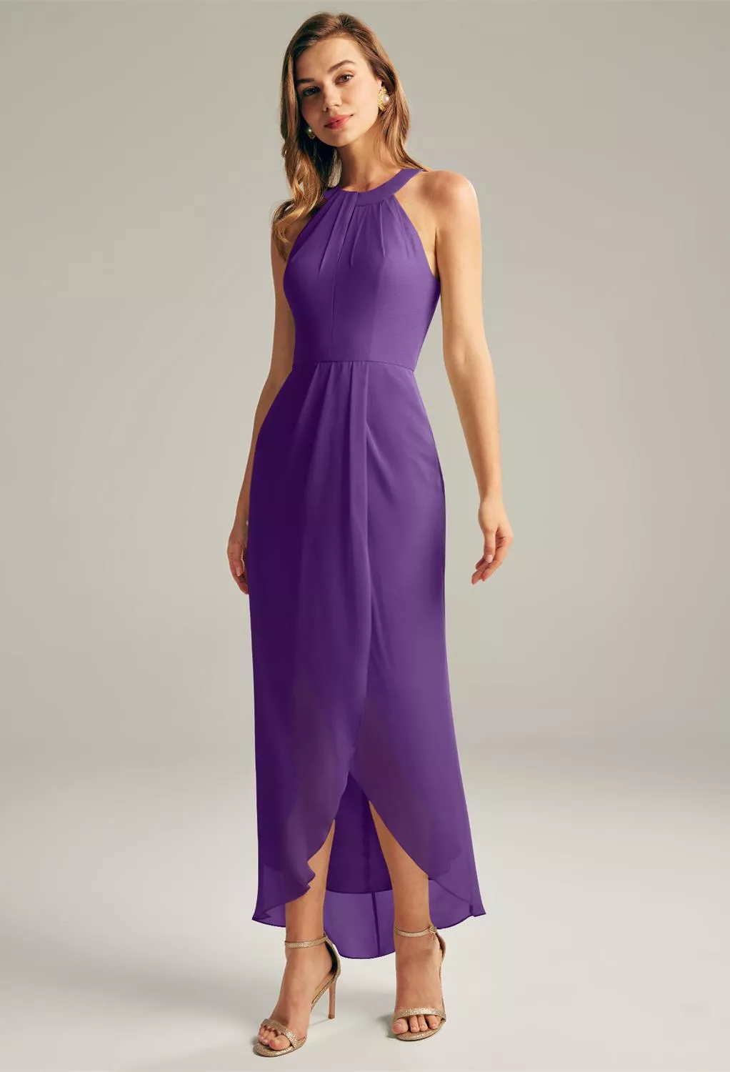 regency color bridesmaid dresses Garden Wedding Guest Purple dress