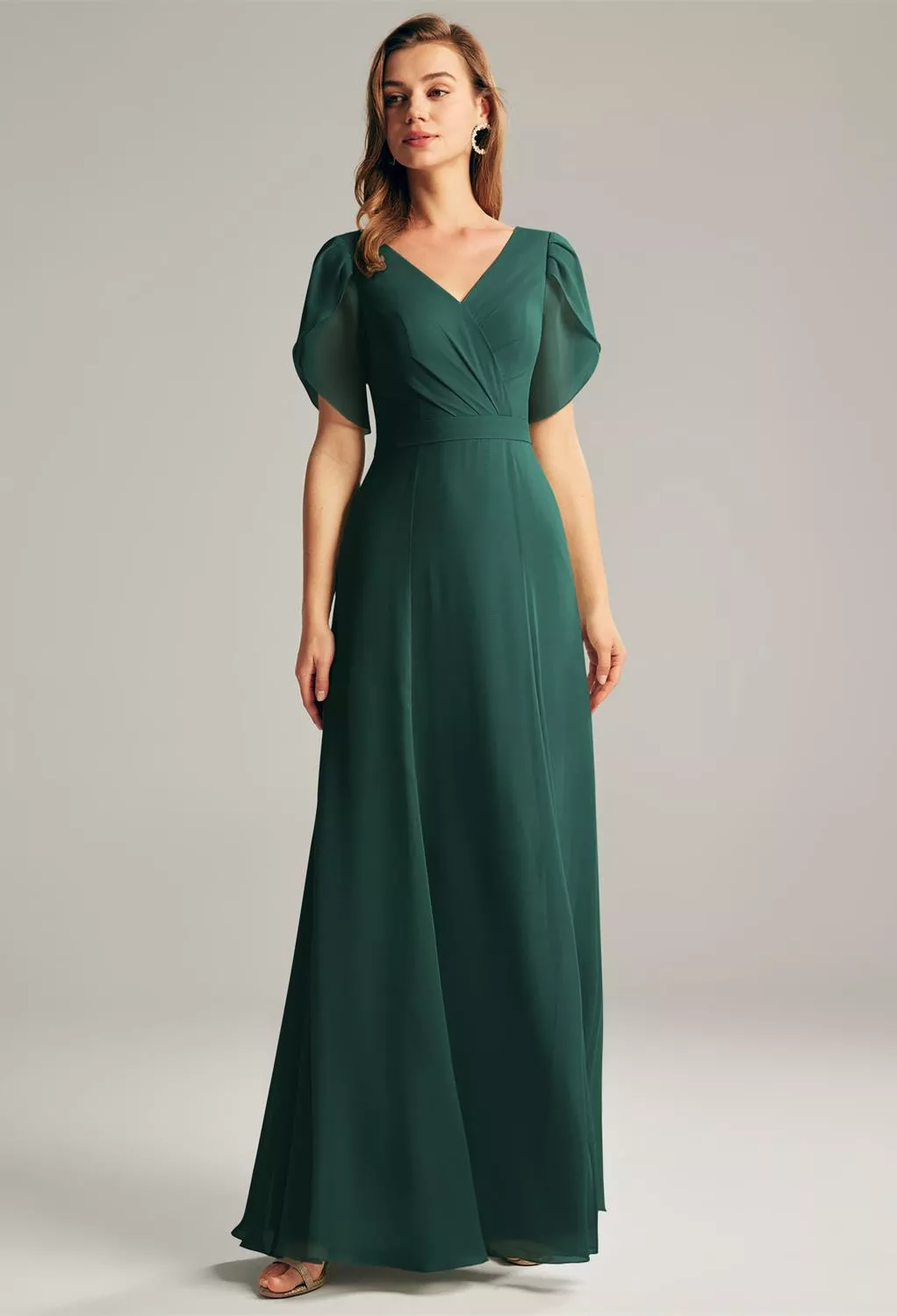 Dark Emerald, Emerald Green Floral Bridesmaid Dresses | AW.Bridal