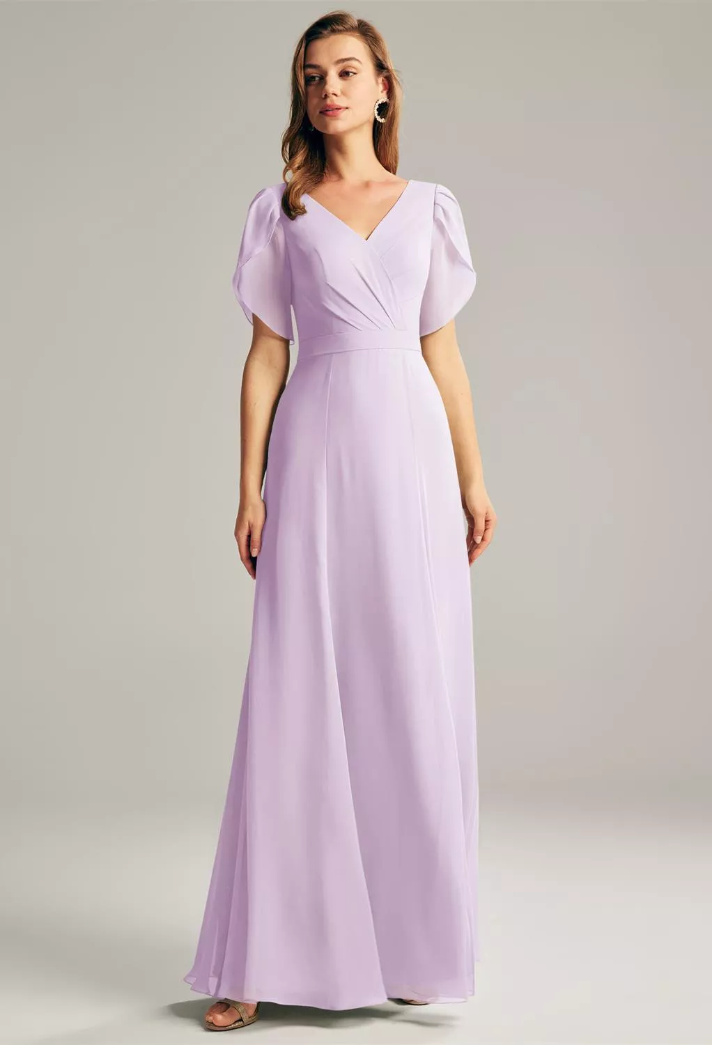 lilac floral bridesmaid dress Dresses this romantic silhouette offers a line midi dress for women Black Gothic Wedding Dresses Size:US14 - Preorder