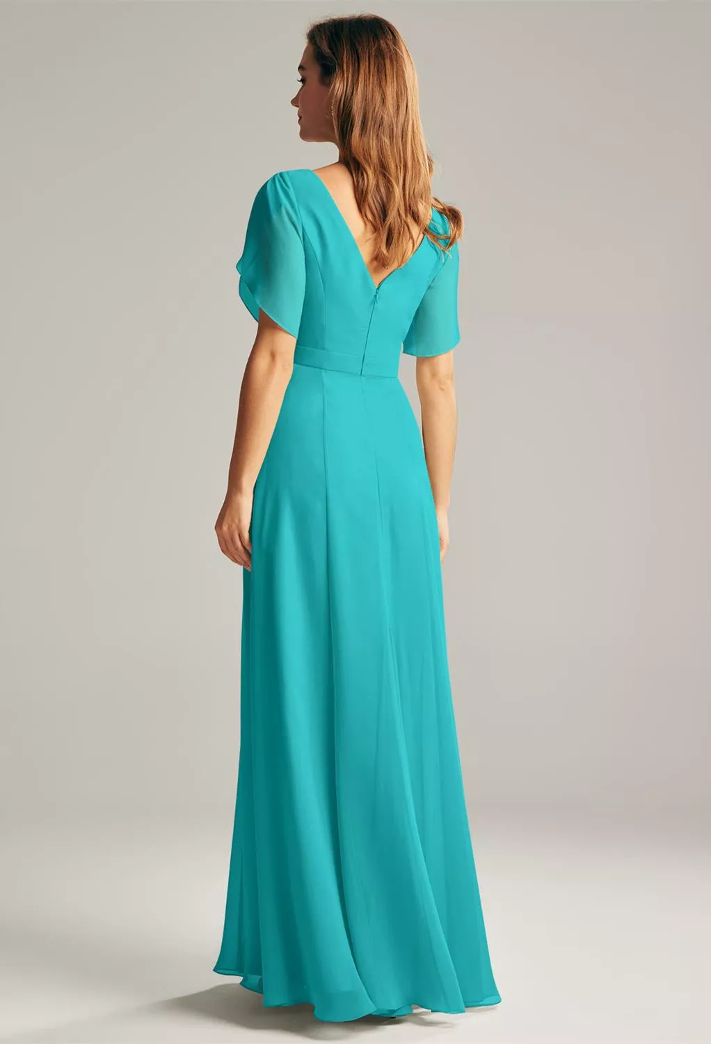 turquoise summer bridesmaid dresses Illusion Halter Tulle Turquoise Bridesmaid Dresses for Beach Weddings –  loveangeldress main image 0
