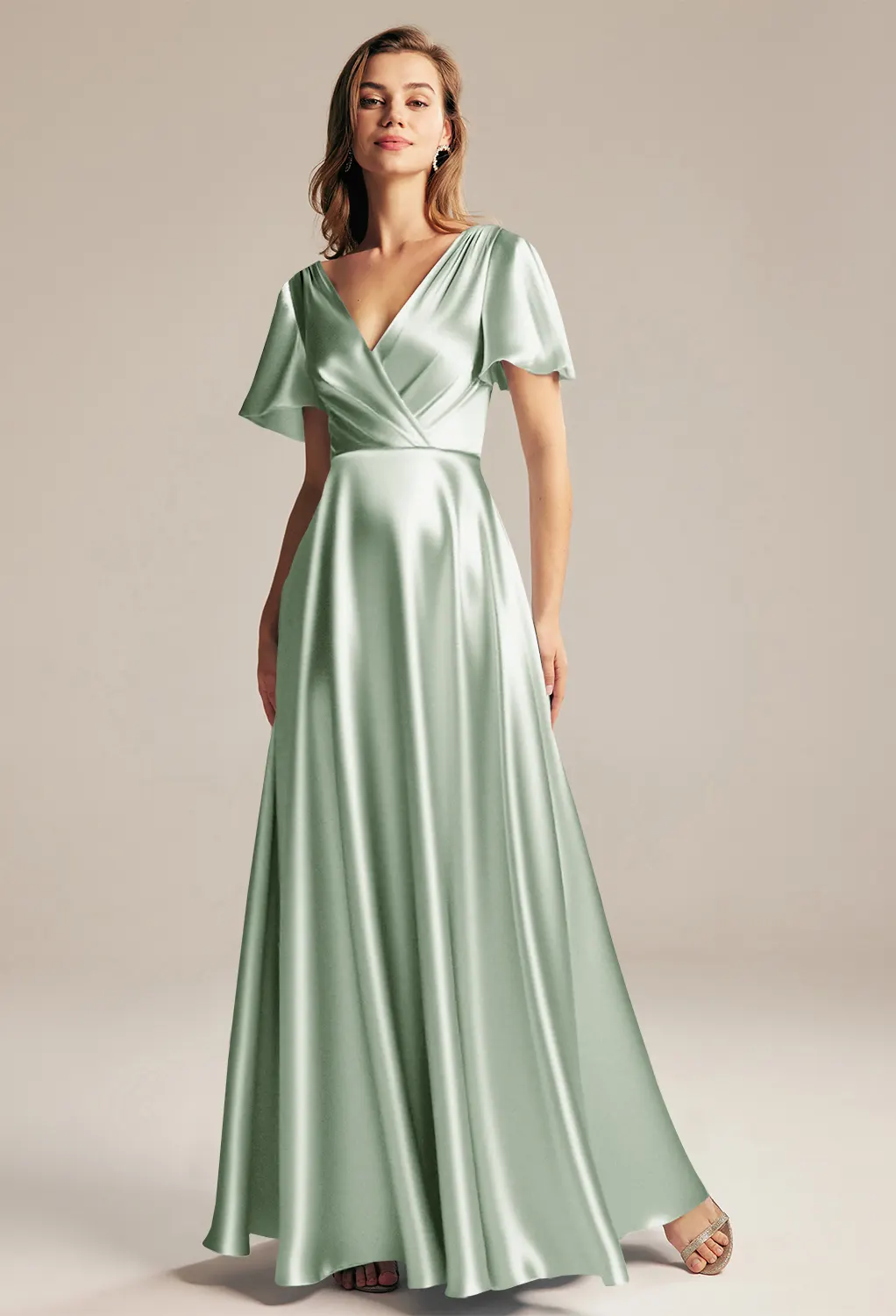 Crystal Satin Bridesmaid Dresses | AW.Bridal