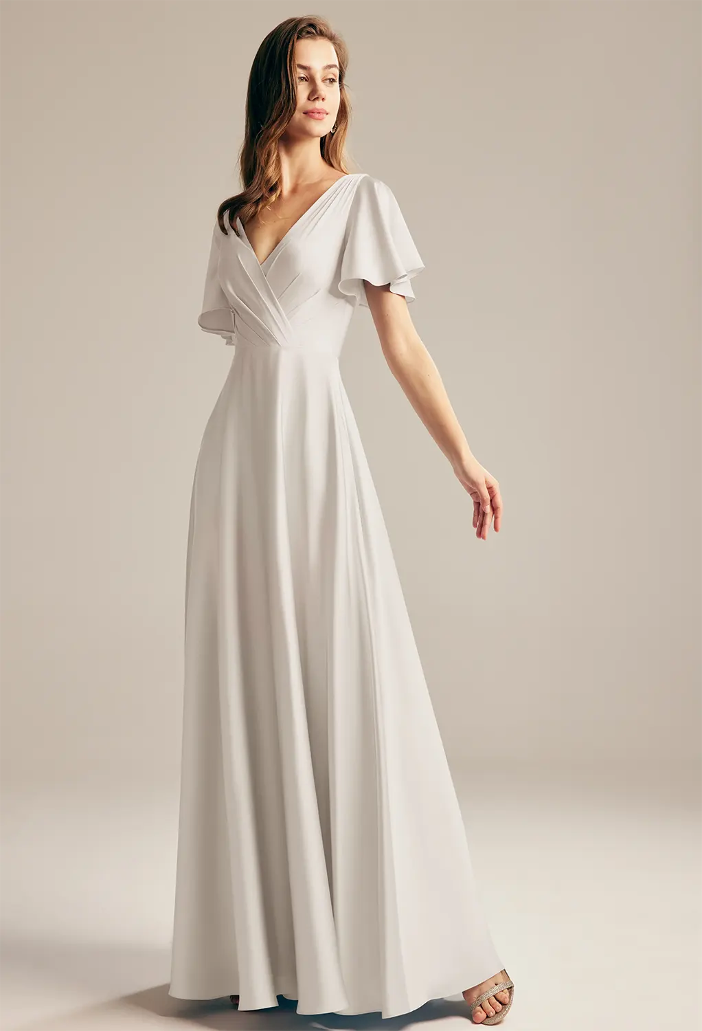 buttercream bridesmaid dresses Stay With Me Frill Maxi Dress main image 0