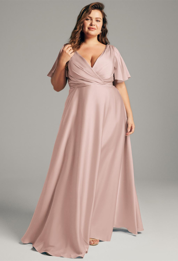 Rose Gold Bridesmaid Dresses - Light Pink Metallic Gowns | David's Bridal