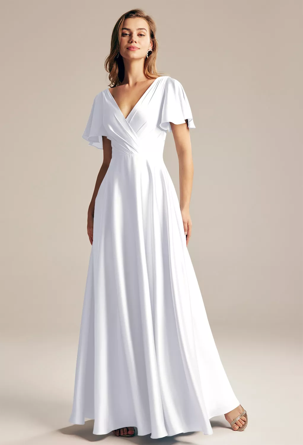 green emerald velvet dress Elegant Sheath V Neck Off White Wedding Dresses, Simple Beach Wedding –  jkprom