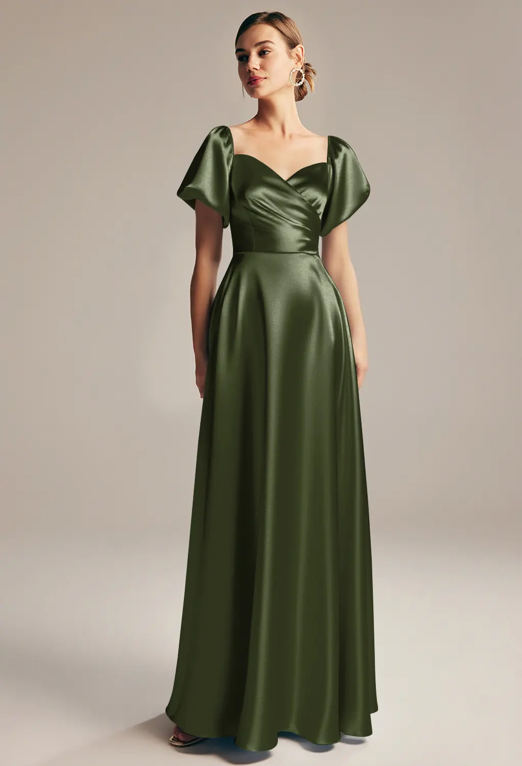Crystal Satin Maternity Bridesmaid Dresses | AW.Bridal