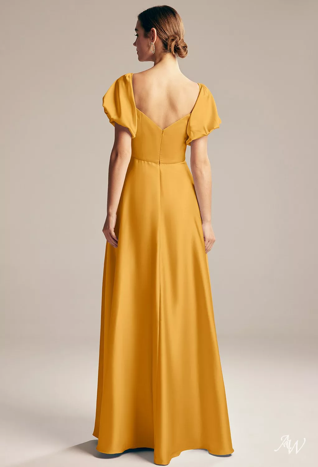 AW Dey Dress, Hunter Green Crystal Satin Satin Charmeuse Stretch Satin  Floor Length Sweetheart Neckline Bridesmaid Dresses | AW.Bridal