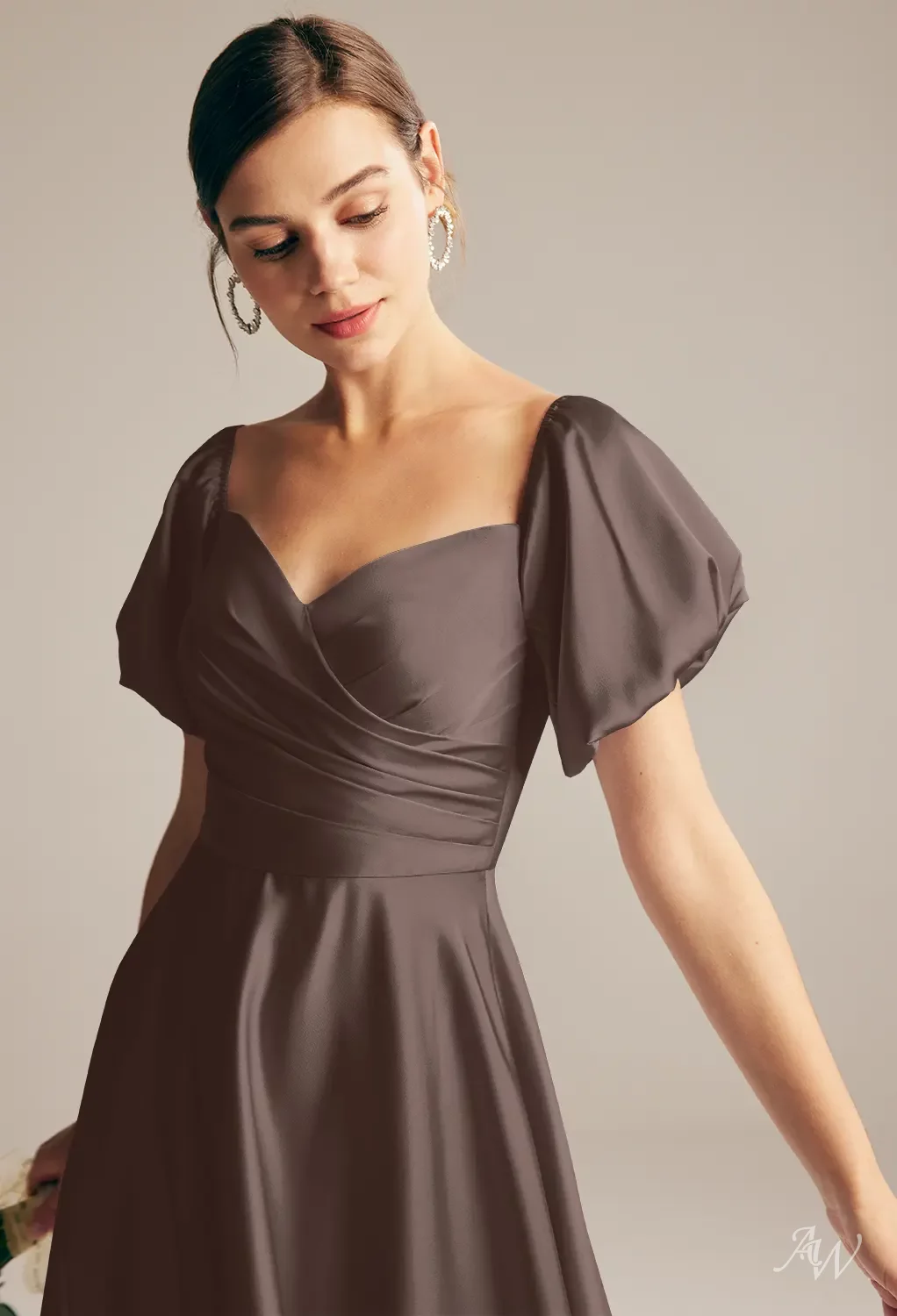 truffle brown bridesmaid dresses Bayu Truffle Maxi Dress