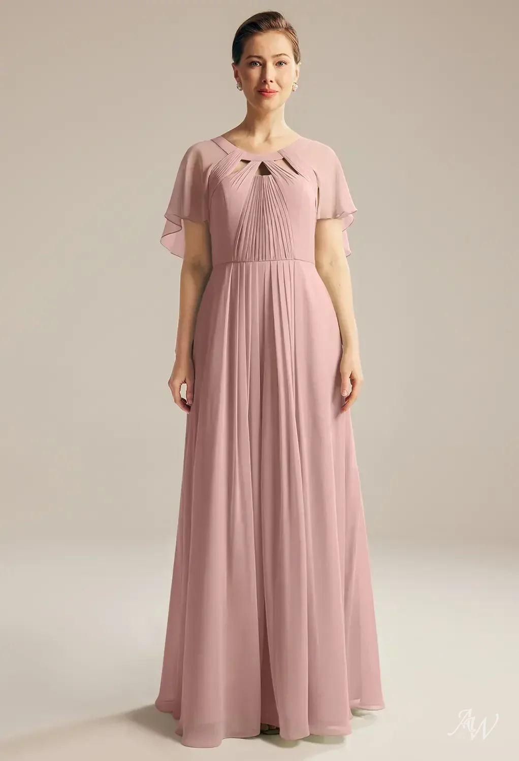 dusty pink mother of the bride dress Mother of the Bride Long Formal A Line Dress main image 1