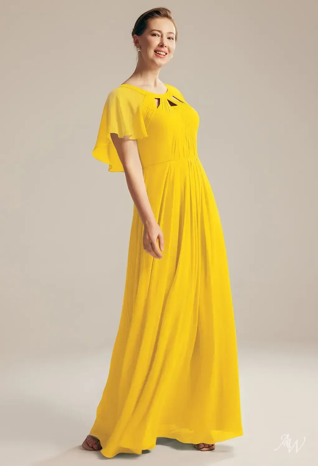 AW Kay Mustard Yellow Mother of the Bride Dresses | AW.Bridal