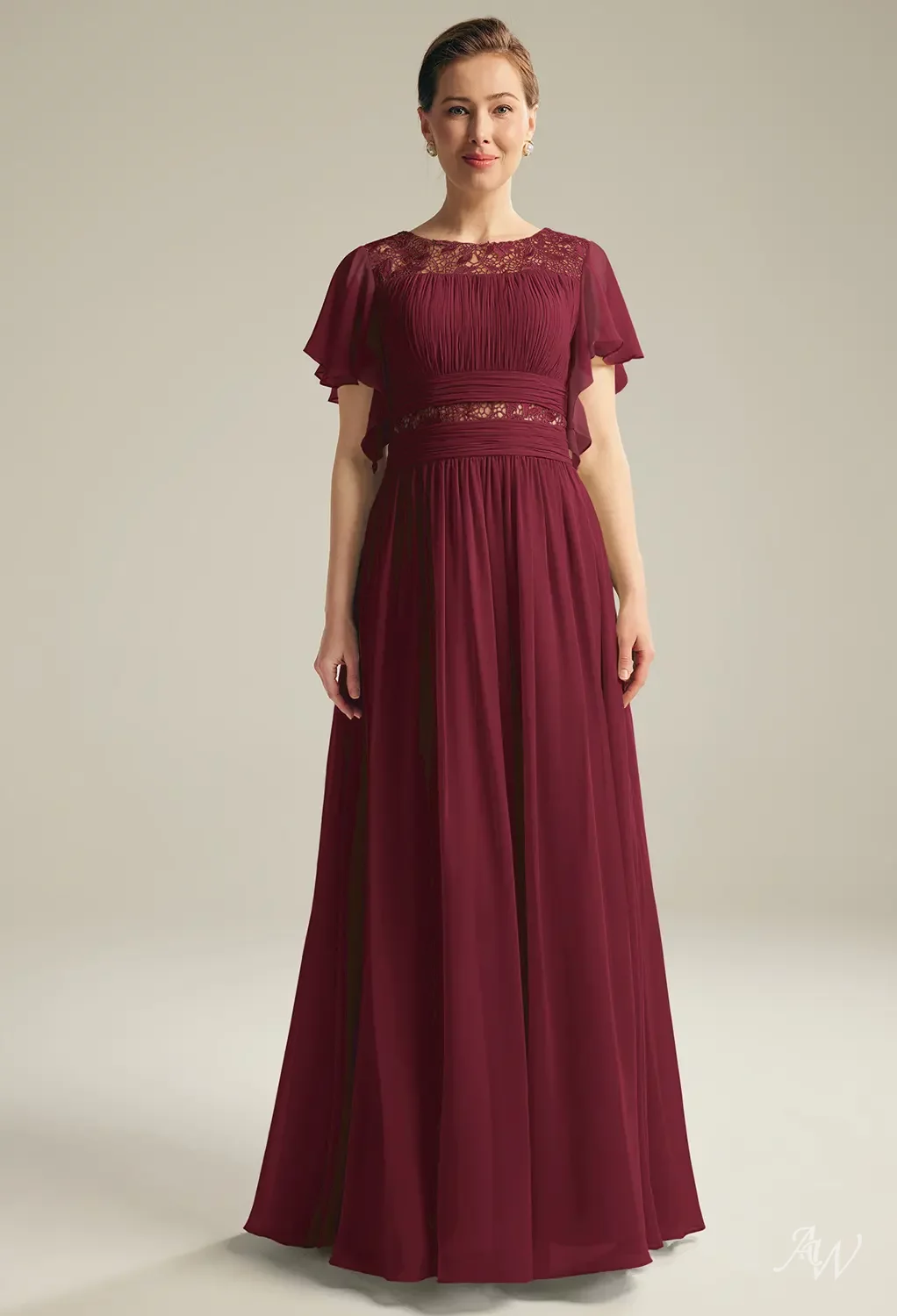 short burgundy mother of the bride dresses Charming Two-Pieces Ruched Short Chiffon Mother Of The Bride Dresses –  mollyevers.com main image 1