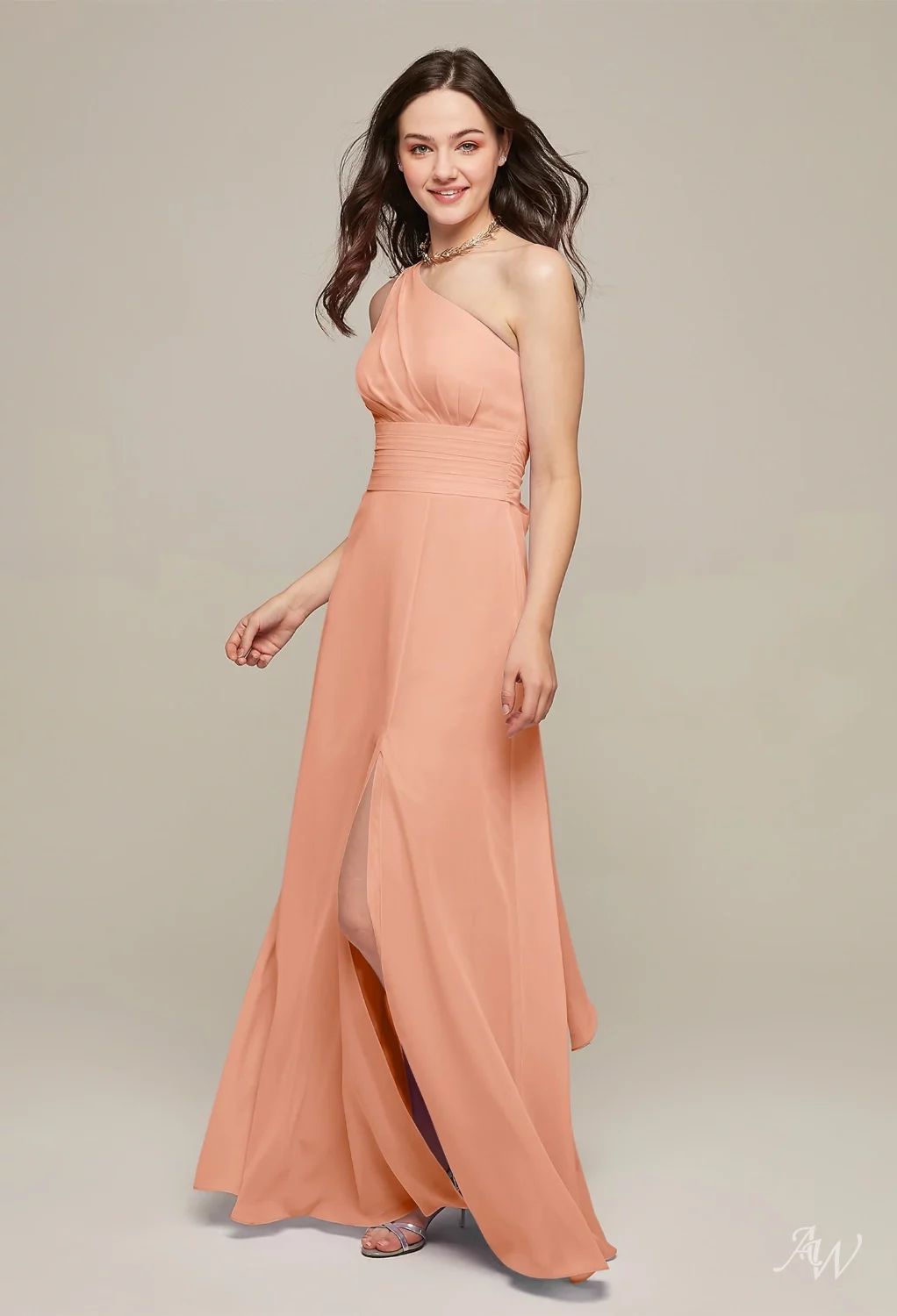 champagne colored dresses for women Ballbella One Shoulder Prom Dress Mermaid Slit Long Length:144 yd color_neon Sabrina Midi Dress - This champagne wedding dress